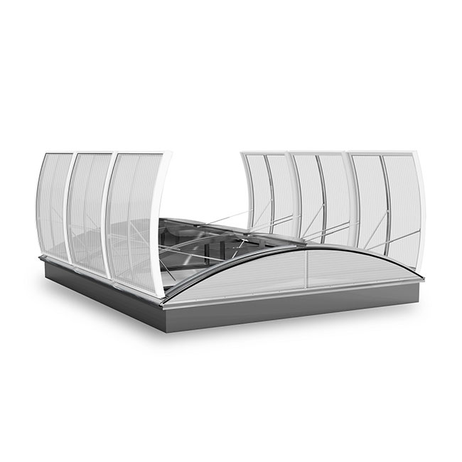 Sistema automático natural de ventilação de fumaça